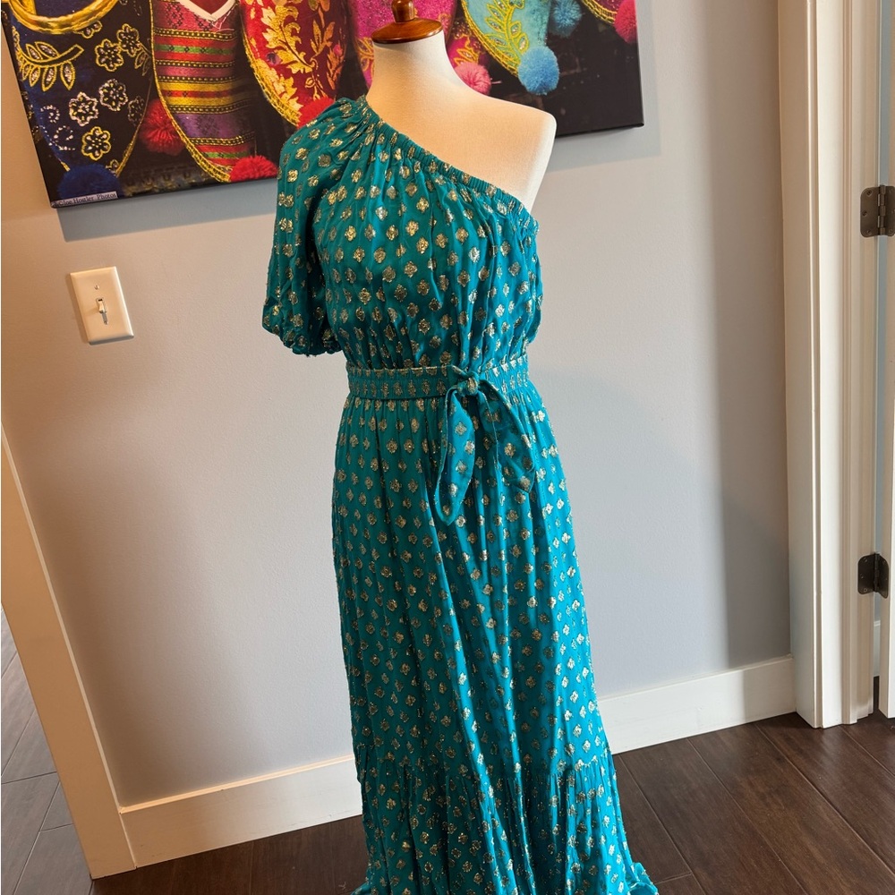 Lilly Pulitzer Turquoise One-Shoulder Dress